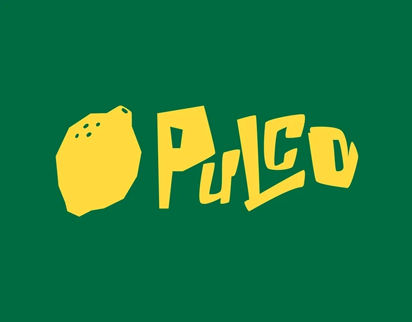 Puclo : Une proposition de refonte de Puclo : un signe de citron, un lettrage vivant et un duo jaune et vert.
