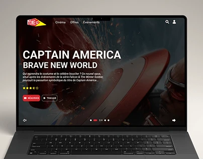 Ciné32 : Une proposition d’interface de cinéma avec film à l’affiche, navigation et découverte des séances. Un projet scolaire.